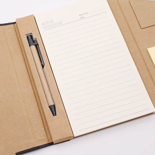 Triple-Layer Kraft Business Memo Pad with Ruler