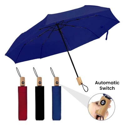 Auto Open Wooden Handle Umbrella