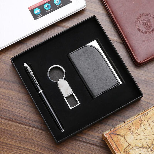 PU Cardholder, Keychain & Pen Set