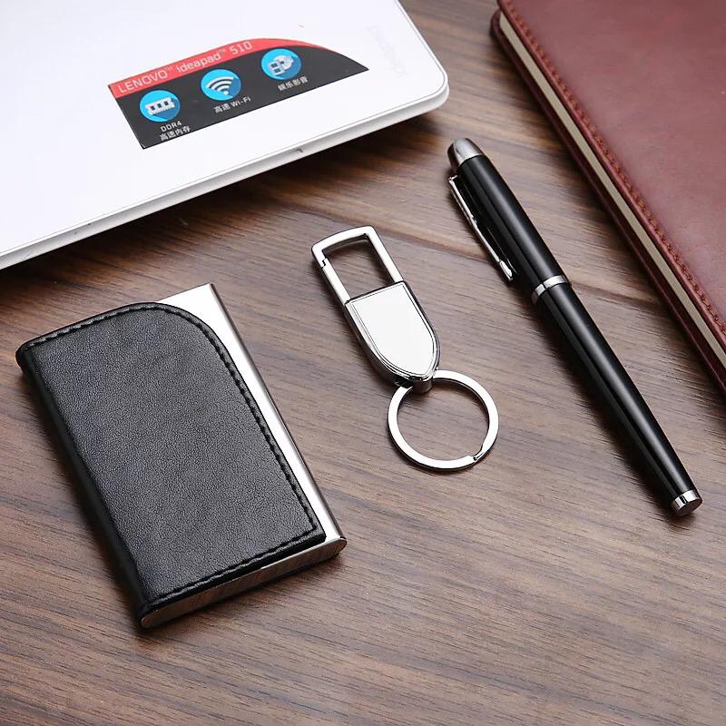PU Cardholder, Keychain & Pen Set
