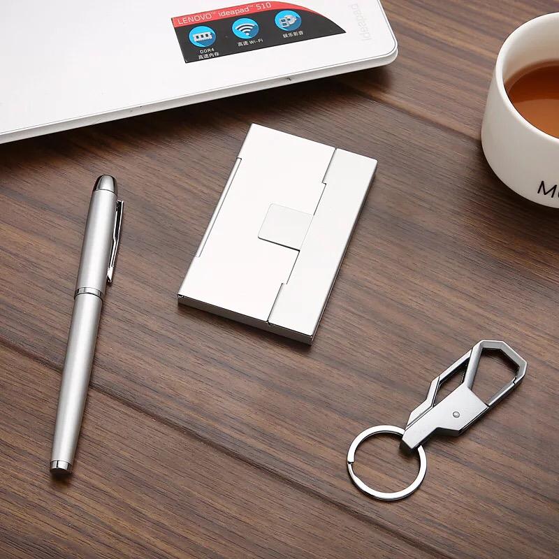 Metal Book & Keychain Set