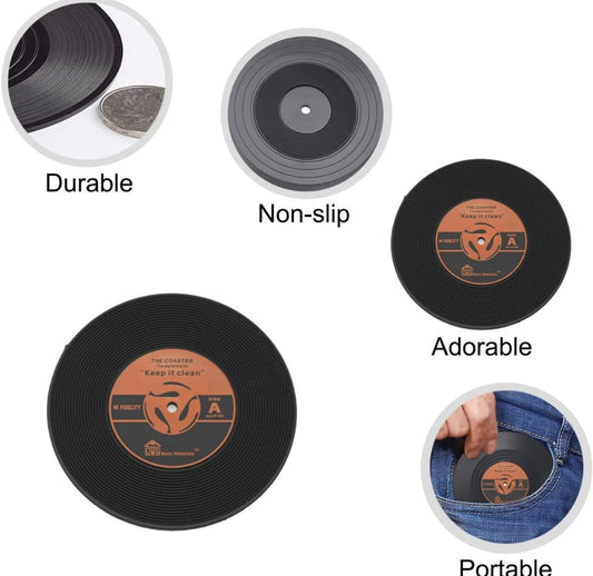 Custom Vinyl Coaster – Retro Record Promotional Mat