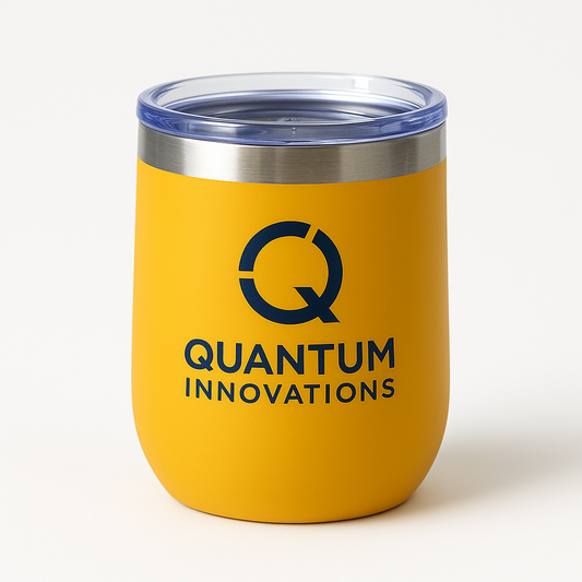 Custom stainless steel insulated tumbler set with logo branding in multiple sizes