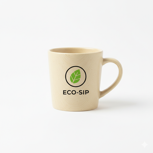Eco-friendly wheat straw promotional mug with custom logo