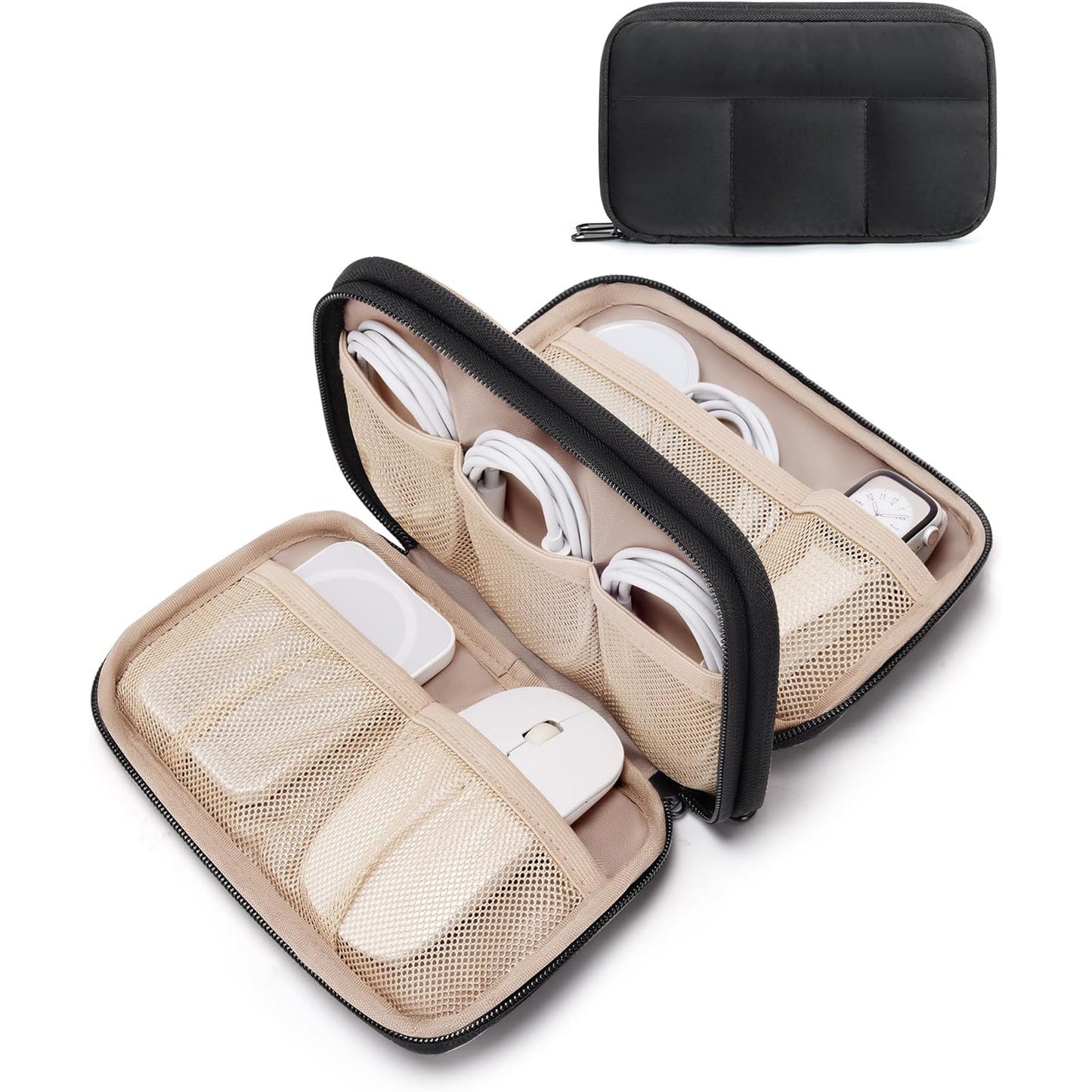 Portable Canvas Cable Accessories Storage Bag