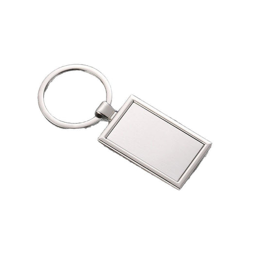 Single Plate Blank Metal Keychain