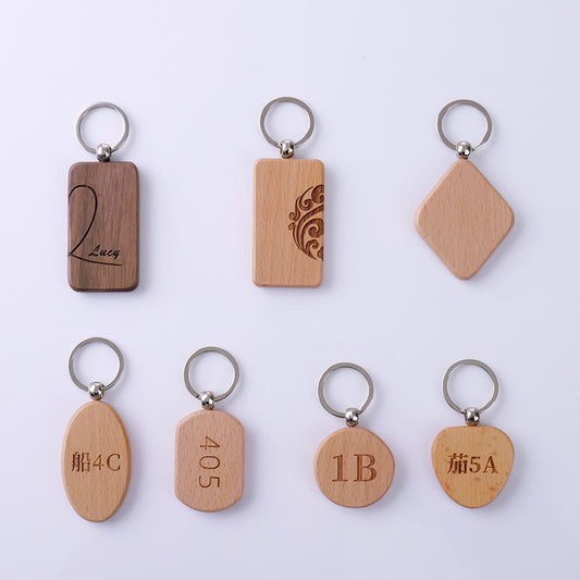 Wooden Keychain for Wedding Favors, Graduation Keepsakes