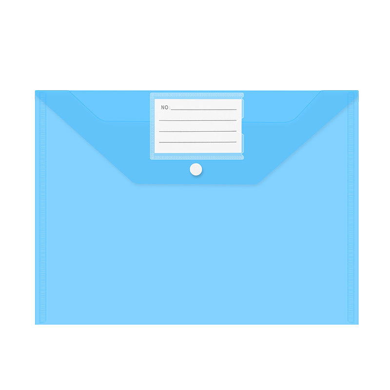 Transparent Button File Folder Document Pouch