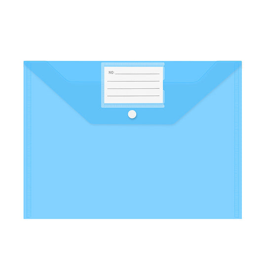 Transparent Button File Folder Document Pouch