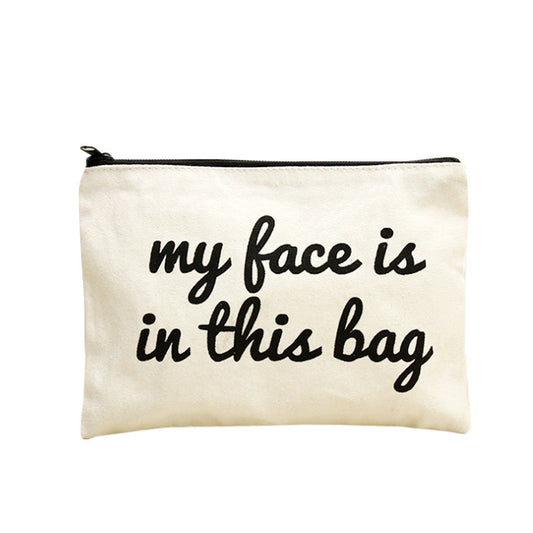 Cross-border canvas zipper pencil case