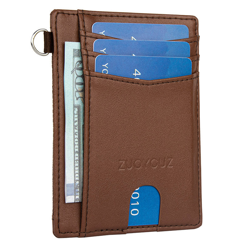 High-Quality Genuine Leather ID Card Holder with Gift Box