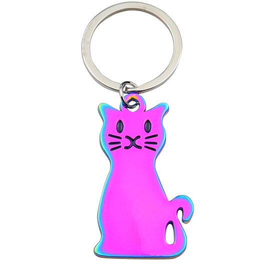 Colorful Cat Keychain