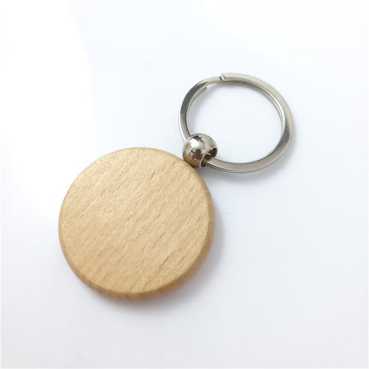 Wooden Keychain with Laser Engraving