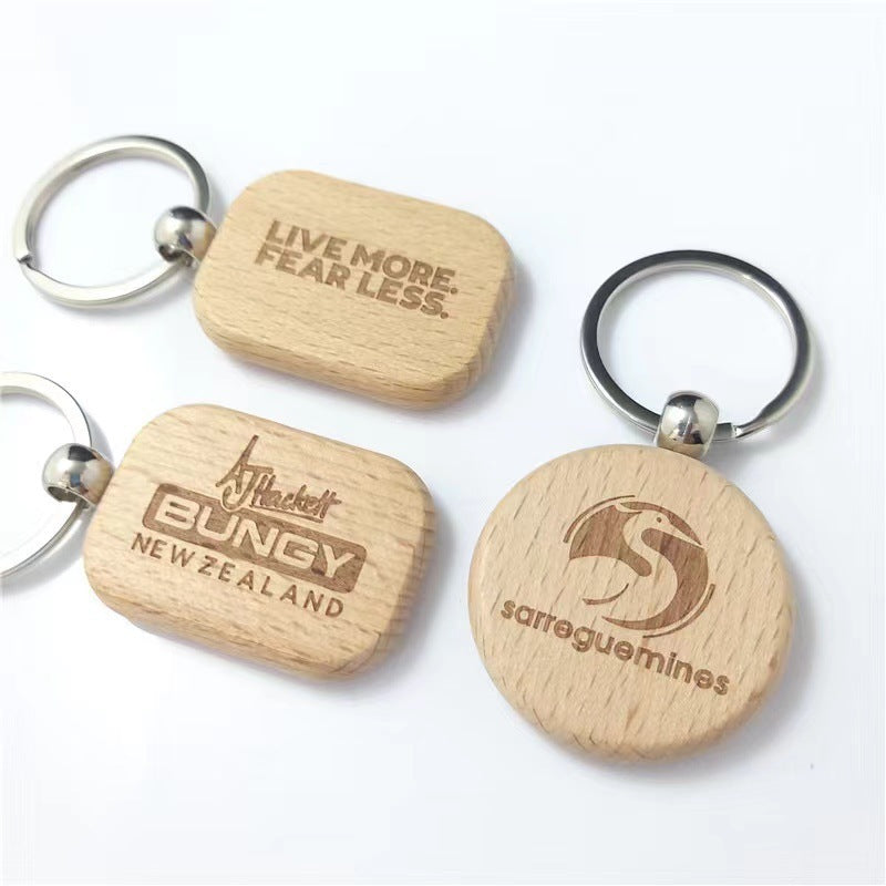 Beechwood Keychains – Laser Engraved Small Gifts