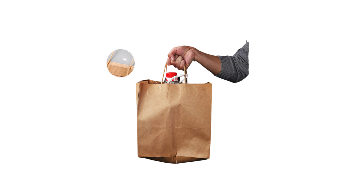 Oil-Resistant Kraft Paper Takeout Bags