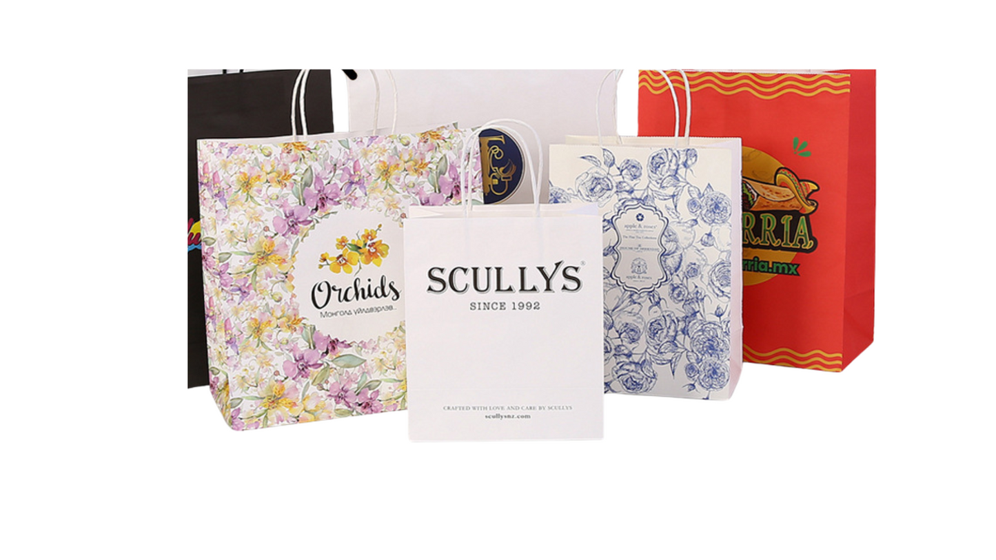 Custom Kraft Takeaway Bags with Handles