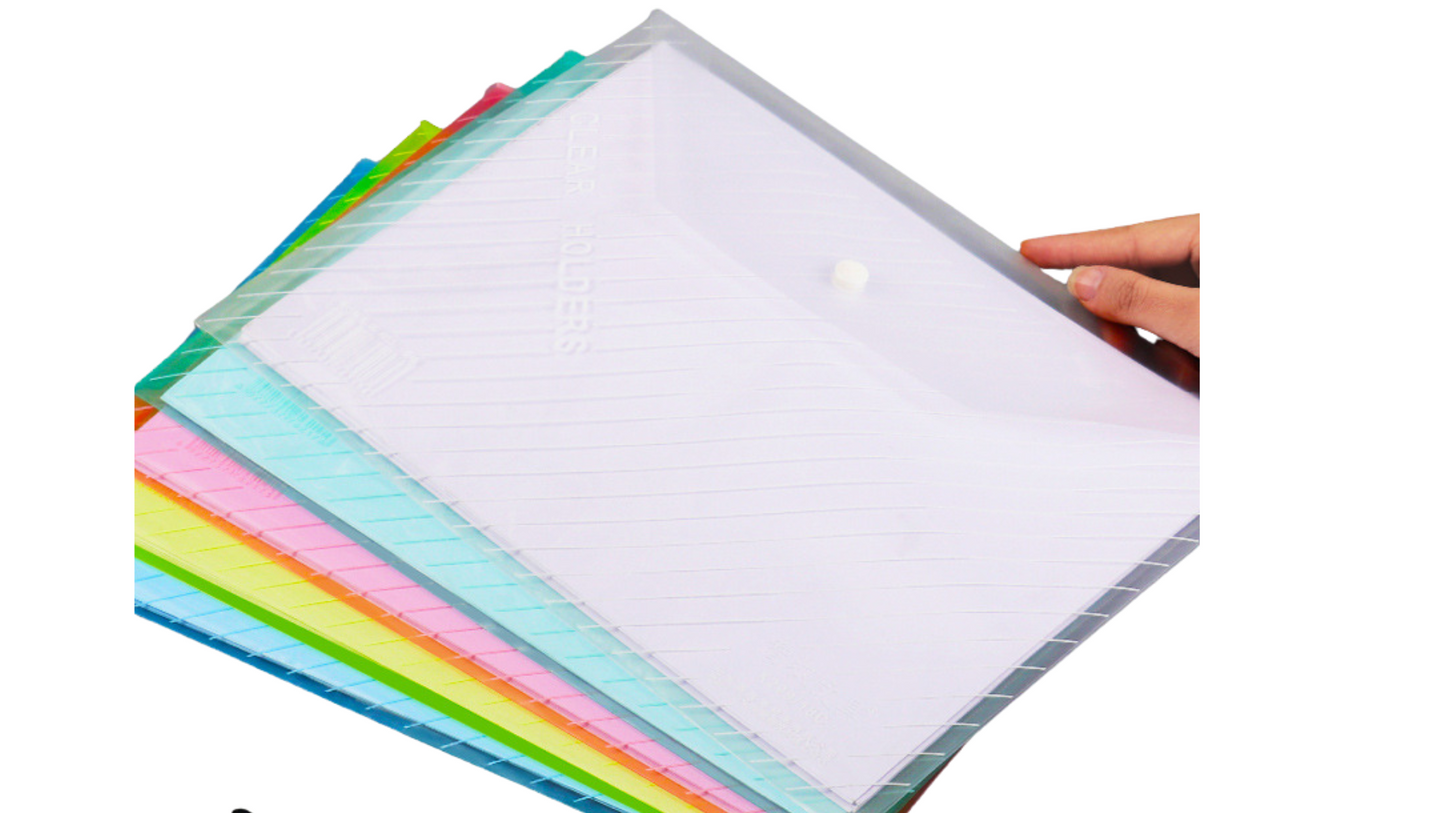 Plastic Button File Bag