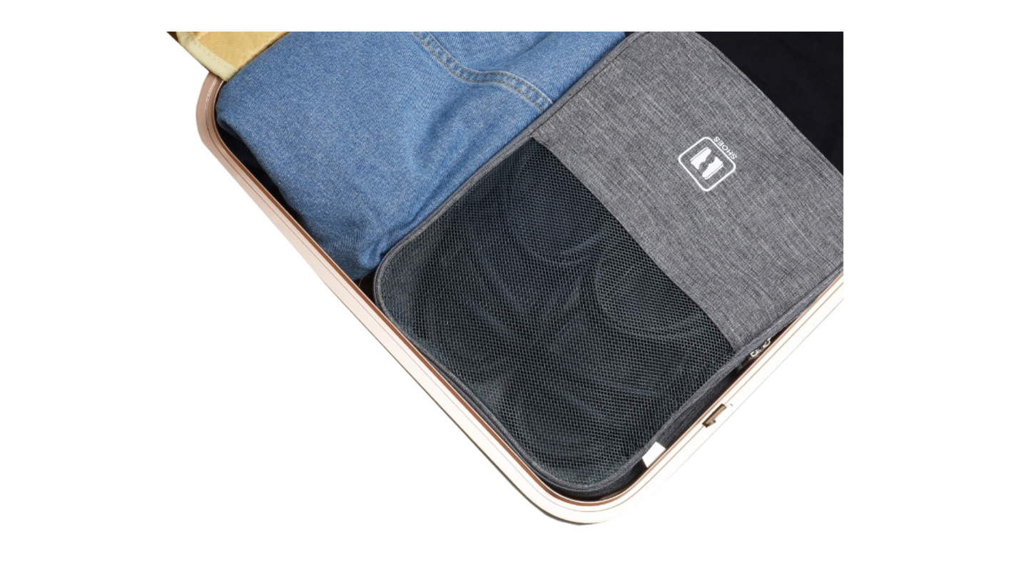 Compact Mesh-Top Branded Travel Bag – Custom Logo Organizer Pouch