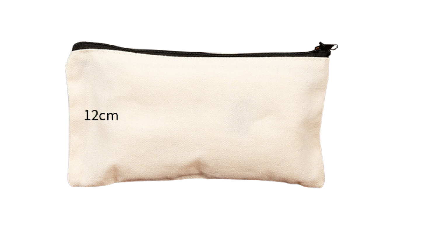 Blank Canvas Zipper Pencil Case