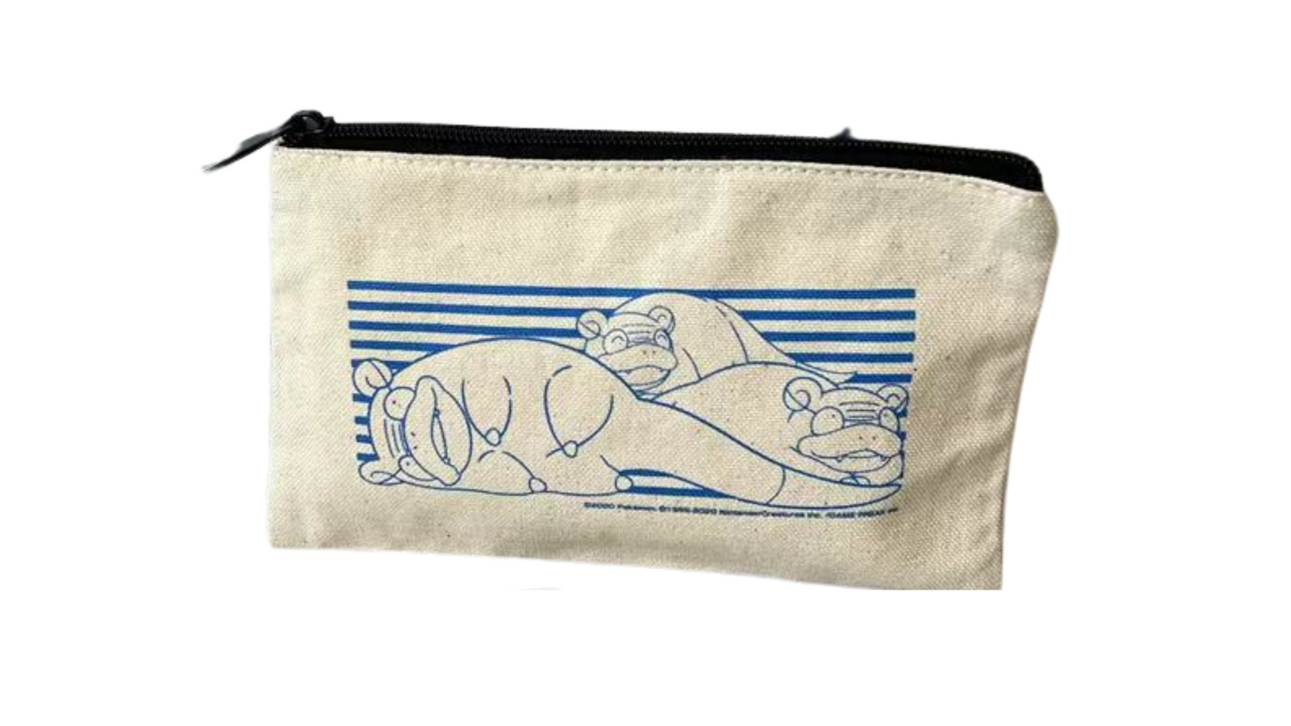 Custom White Canvas Zipper Pouch