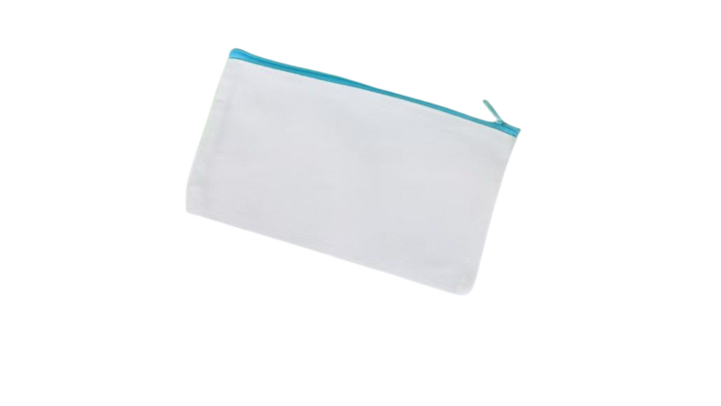 White canvas pencil case