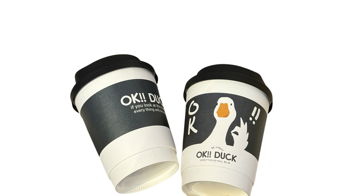 Custom Double-Wall Coffee Cups with Lids