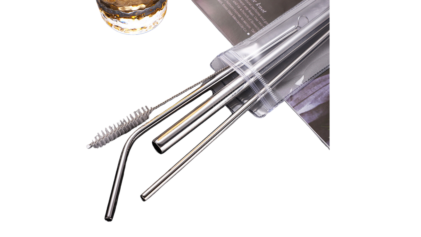 Reusable Stainless Steel Straw Set