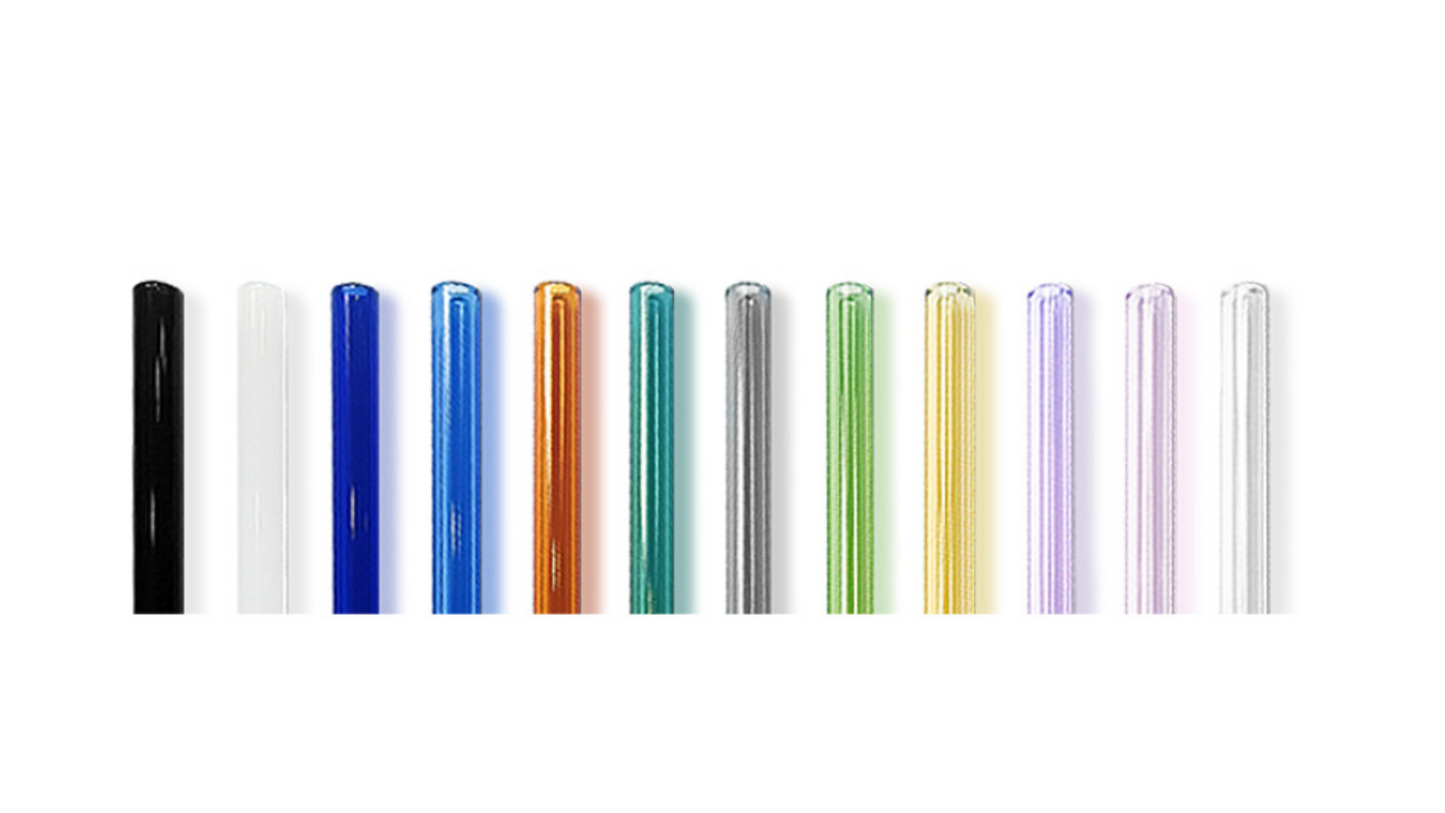 Glass Straw Set with 304 Stainless Steel Cleaning Brush