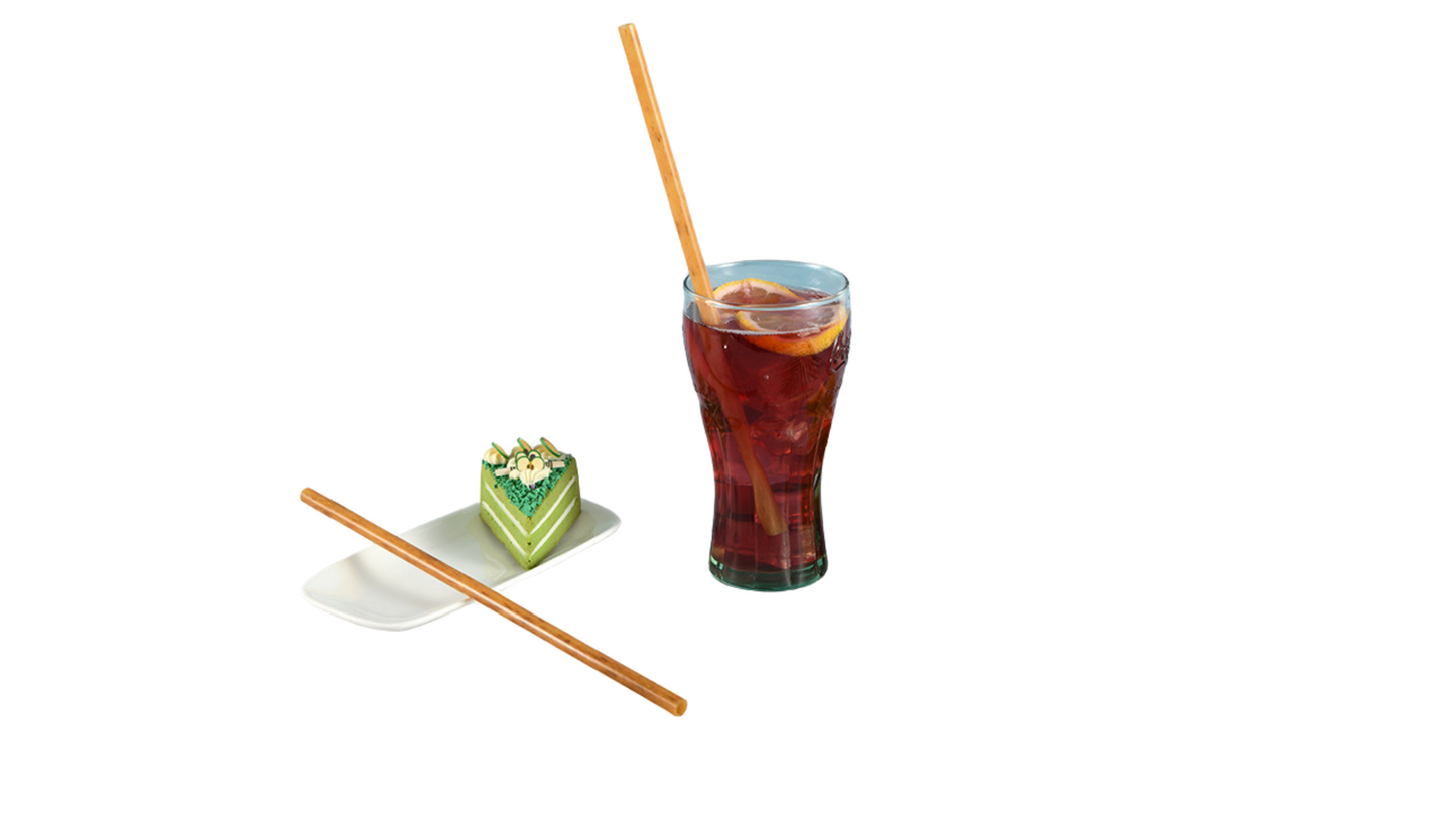 Natural Wood Grain Reusable Straw