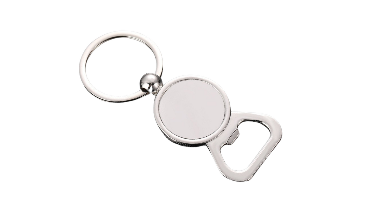 Single Plate Blank Metal Keychain