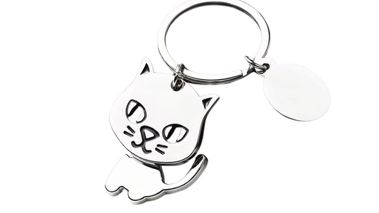 Metal Cat Series Keychain