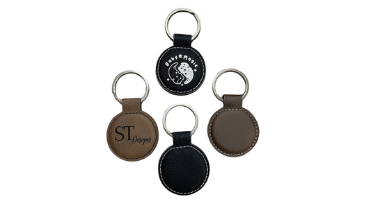 Leather Bag Tag and Car Keychain