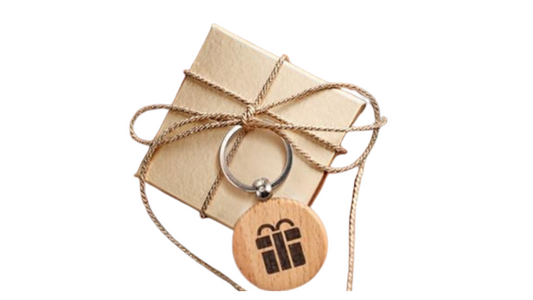 Round Beechwood Wooden Keychain Crafts