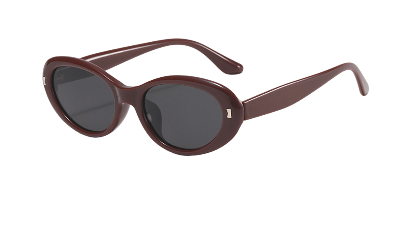 Customizable Retro Cat-Eye Oval Sunglasses