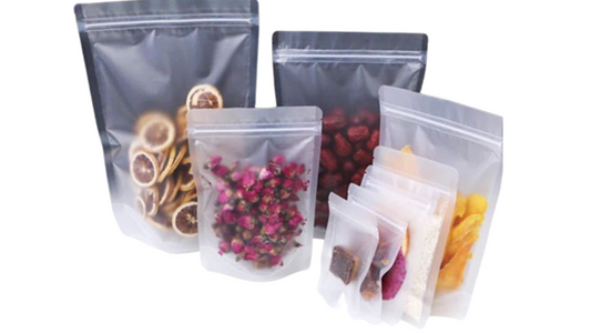 Frosted Stand-Up Resealable Food Bags