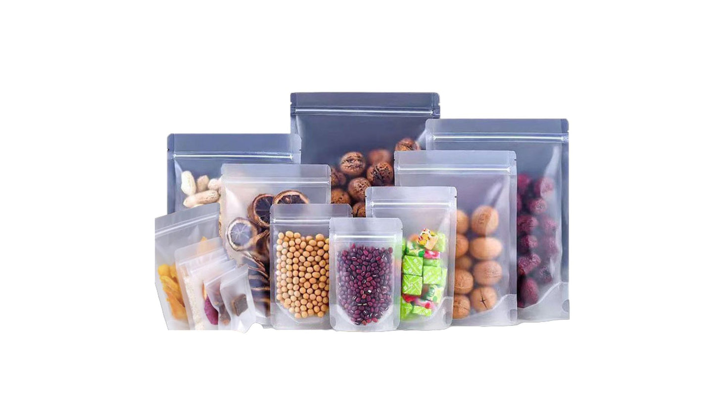 Frosted Stand-Up Resealable Food Bags