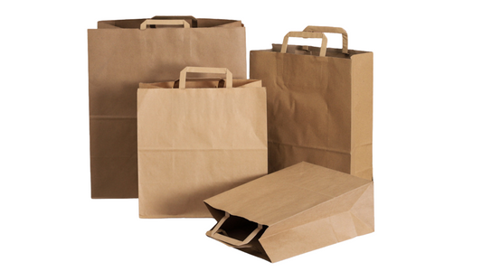 Kraft Paper Handle Bags – Multi-Size Packaging