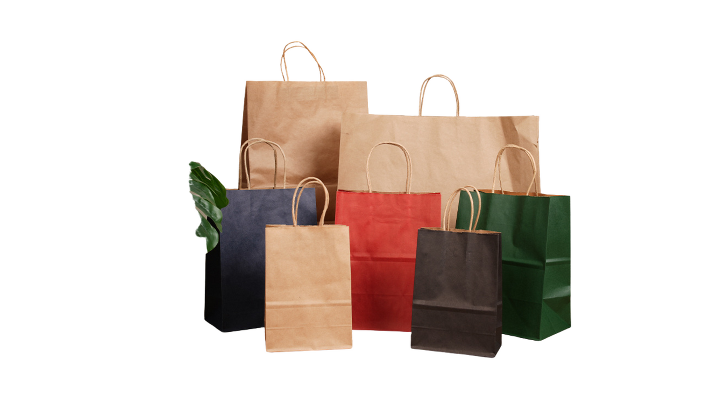 Custom Kraft Paper Handle Bags with Logo