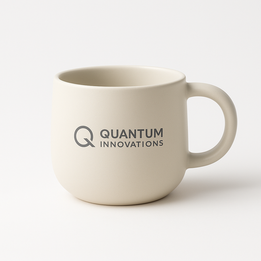 Stackableceramicespressomugsinbeigeandnavywithcustomlogobranding