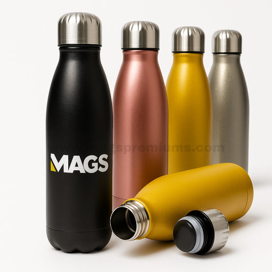 500ml premium double wall stainless steel vacuum flask gold finish