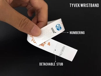 TYVEK Detachable Stub Wristbands