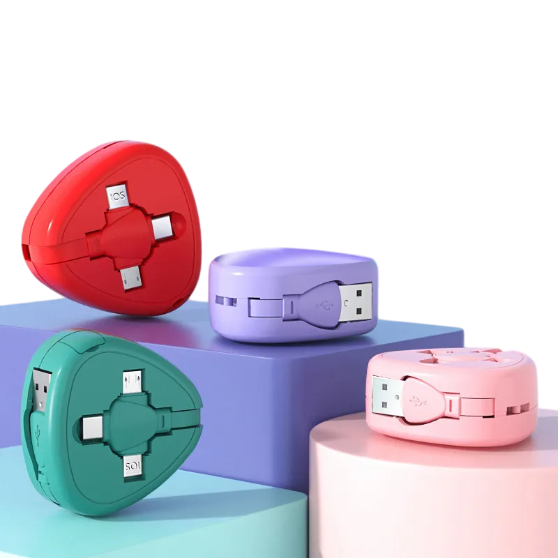 3-in-1 Retractable USB | Custom Multi-Connector Charging Cable