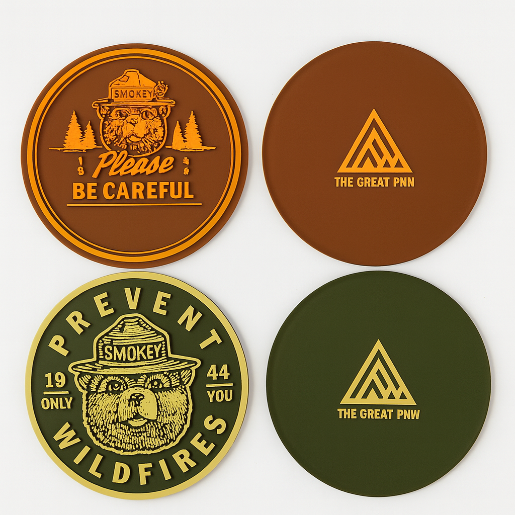 Customisable Soft-PVC Logo Rubber Coaster – Any Shape Promotional Coaster