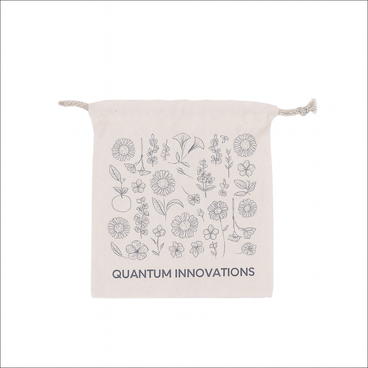 Eco-Friendly Custom Drawstring Bag – Natural Cotton with Floral Design