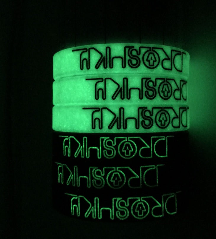 Silicone Wristband Text Glowing