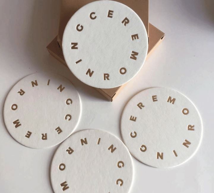Hot Stamping Coaster – Premium Foil-Stamped Promotional Drink Mat