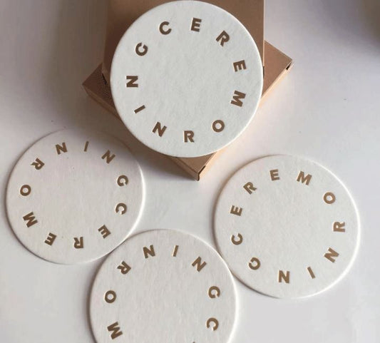 Hot Stamping Coaster – Premium Foil-Stamped Promotional Drink Mat