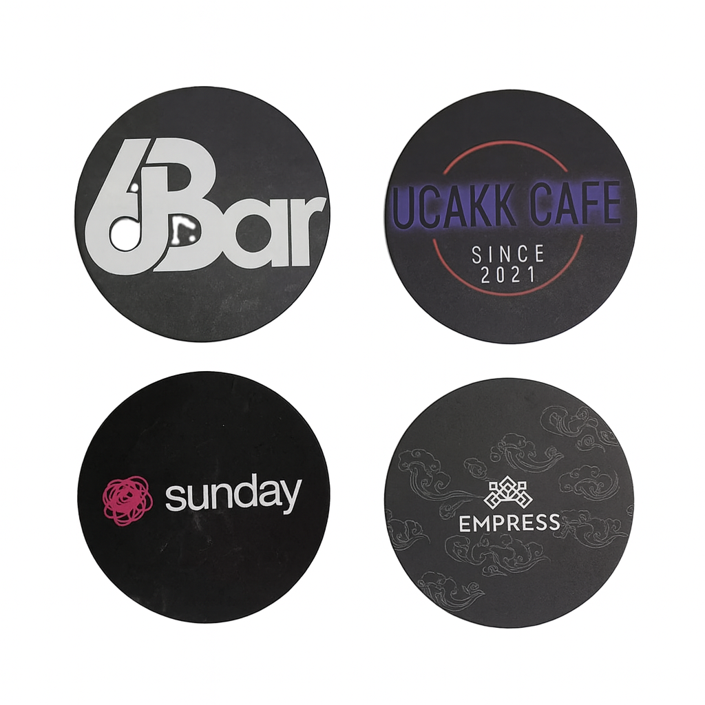 Custom Absorbent Drink & Beer Coasters – Bulk Logo Printed Coasters for Corporate Gifting