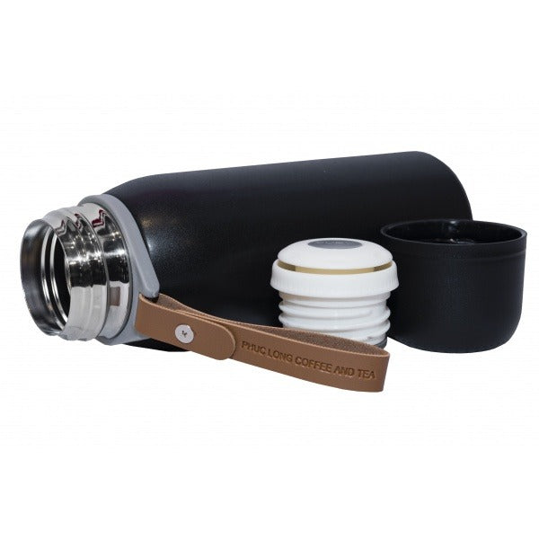 500ml stainless steel vacuum flask modern matt finish – black