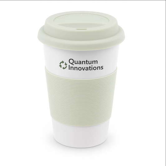 Eco Ceramic Promotional Travel Mug with Silicone Lid